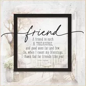 A Friend is such a Treasure Wood Plaque Wall Art 6"