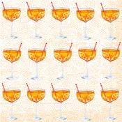 Aperol Spritz Cocktail Napkins