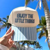 Kenz Kustomz - Enjoy The Little Things Vintage Trucker - Blue Stripe