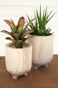 Carved Wood Planter