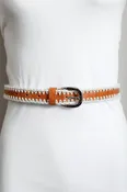 Crochet Vegan Leather Belt