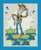 Disney Toy Story Woody Alien Crowd Panel