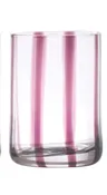 12 oz. Hand-Painted Drinking Glass w/ Stripes, 4 Colors