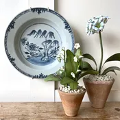 18th Century Delftware Porcelain Blue & White Plate