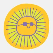 Cool Sun Sticker