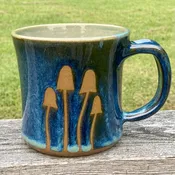 Aqua Mushroom Mug