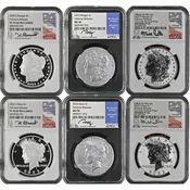 2023 Morgan & Peace Silver Dollars 6 Coin Advanced Releases 70 Exclusive Signatures Set