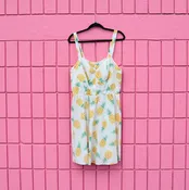 #125 2XL Bailey Blue Pineapple Sweetheart Dress