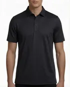 Geometric Print Stretch Golf Polo Shirt