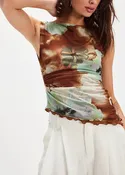 Ash Printed Knit Top