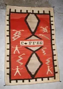 Navajo Pictorial Weaving, Cowboys and "COFFEE", c. 1910 — Turkey Mountain Traders