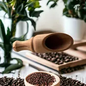 Handcrafted Wooden Coffee Scoop – Natural Coffee Measuring Spoon