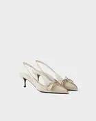 Leather slingback pumps