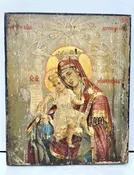 19th Century Orthodox Icon Madonna And Child