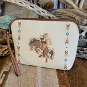 Ladies Canvas Cowgirl Cosmetic Pouch by Justin 2521495264