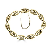 Classic French Navette Link Bracelet — Gray & Davis: Antique & Custom Jewelry