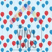 4th of July  Balloons Pattern Vinyl 12" x 12"