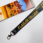 Black Satin Flagler College Lanyard