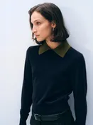 Cashmere Layered Collar Sweater