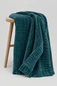 Knitted Chenille Throw 50x60" Green