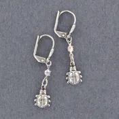 1007-SP-STM Ladybug Rhinestone Earring