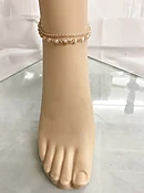 Anklet W/ Beads &amp; Chain