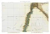 1817 Jacotin Napoleonic Era Map of the Nile Valley near Aswan, Egypt