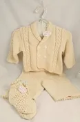 BABY HAND KNIT BOYS SWEATER SET