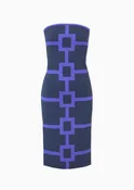 Aubrey - Strapless Geo Dress