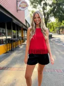 Ruby Fringe Hem Sleeveless Top