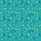 Mountains, Rocks, and Pebbles by Vanessa Binder : Rocky Bones in Teal Blast : Cotton and Steel