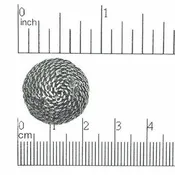 20mm Spiral Texture Yarn Button - Made of Pewter - Made in the USA - BTN22