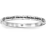 Footprints Hinged Bangle
