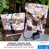 Tablet Cover and Accessories Pouch - Fran Pineapple Pack Pattern