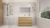 Angeles 48″ Freestanding Bathroom Vanity Set with Single Reinforced Acrylic Sink