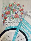 Art To Go Paint kit "Floral Bike" | The Painted Petal | Art Design Studio | Sanford NC