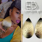 The Jumbo Fan Brass Earring