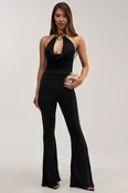 A CLASSIC TWIST SLINKY BLACK JUMPSUIT
