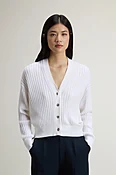 Cardigan en pur coton - Femme - Blanc