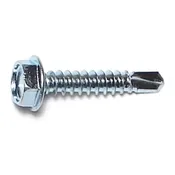 #10-16 X 1 Zinc Plated Steel Hex Washer Head Self-drilling Screws - 100 Count