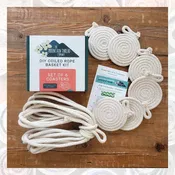6 Coasters with 5/16in Coiled Rope Basket Kit - Mountain Thread Company