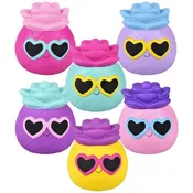 10" Jumbo Squish Pineapple Heart With Glasses