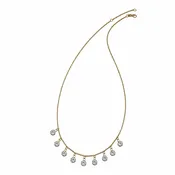 18K Crownwork Diamond Drop Necklace