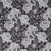 Charlotte - Vintage Floral Black 108" Wide Backing