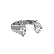 Modern Open Design Diamond Ring — Trabert & Hoeffer