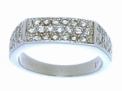 1.00ct Pave' Diamond Platinum Band