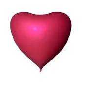 6 Foot Jumbo Red Heart Foil Balloon with Weight