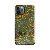 Flower Cat Phone Case for iPhone - Wildflower Floral Cat Design