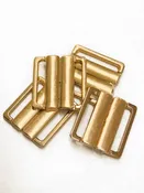 1" Gold Metal Front Clasp Bra/Swimwear Closure - 4 Per Bag