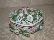 Hand painted porcelain box